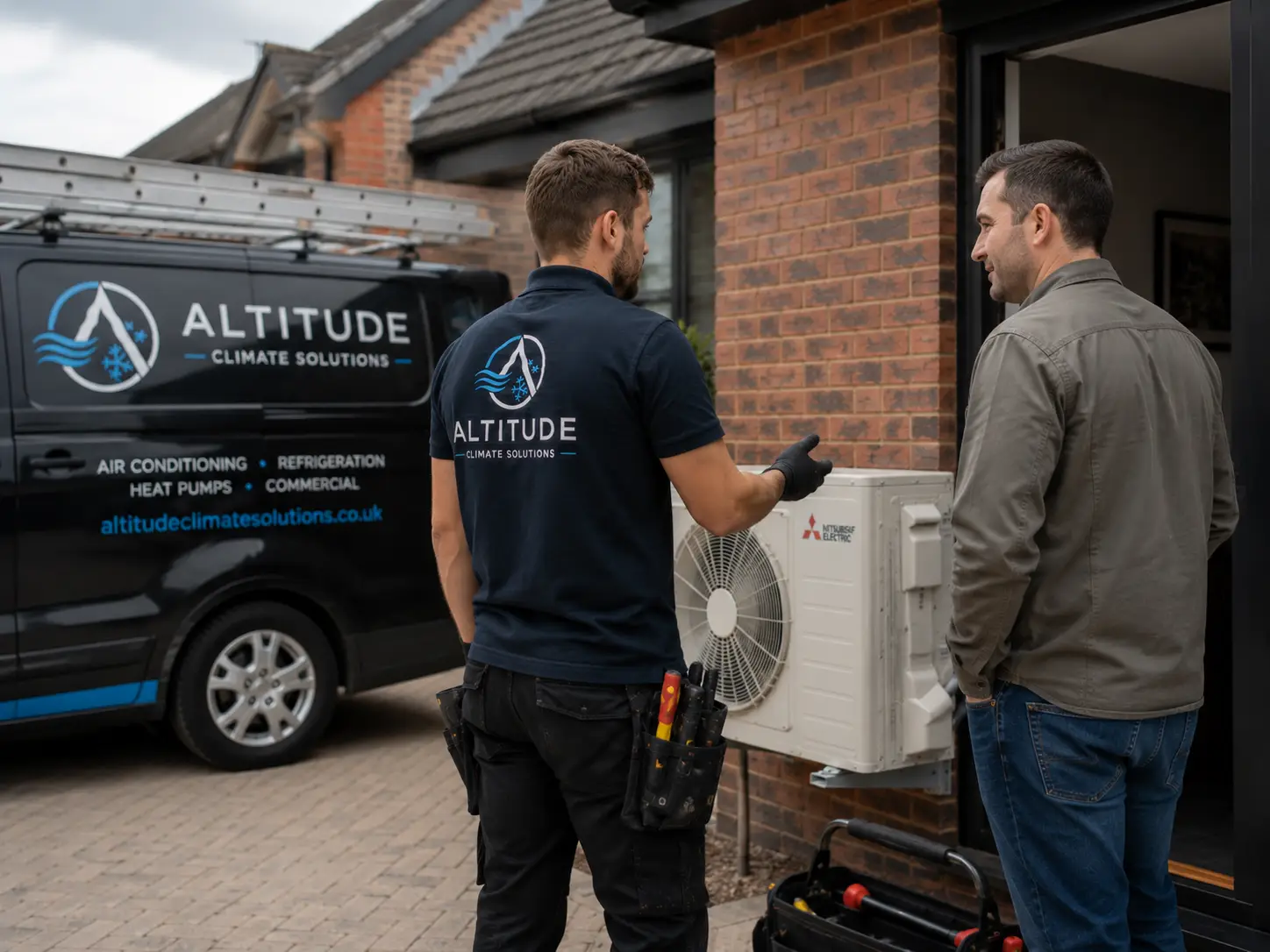 The Altitude Climate Solutions team on site in Hinckley and the Midlands.